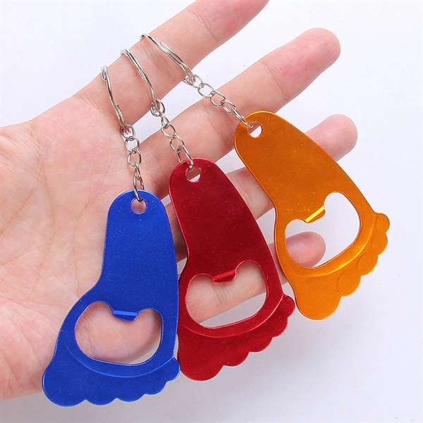 300065397 Bottle Opener With Foot Shaped Keychain