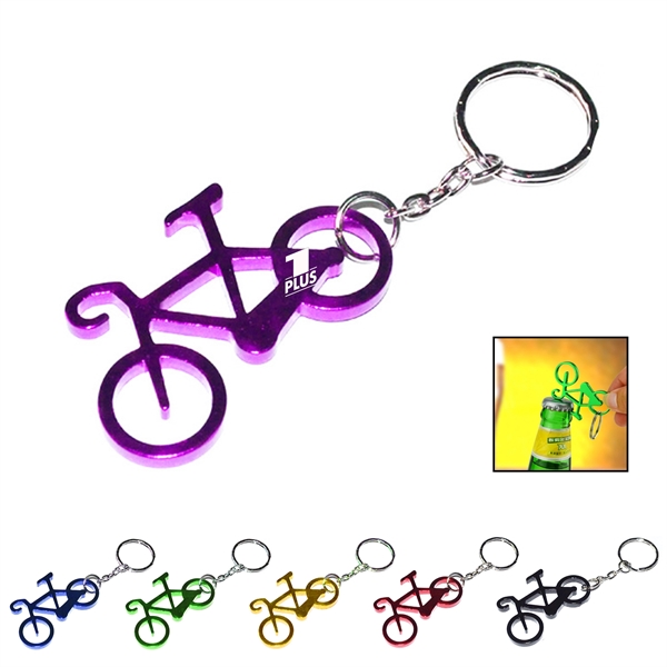 Bicycle Shape Bottle Opener Keyring