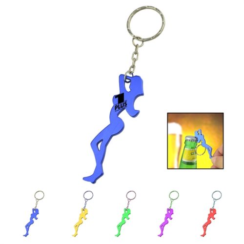 Woman Shape Bottle Opener Keyring