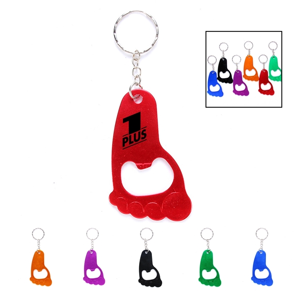 Foot Shape Bottle Opener Keyring