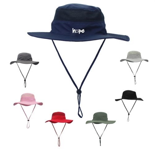 Wide Brim Uv Protection Sun Bucket Hat Embroidery