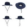 Wide Brim Uv Protection Sun Bucket Hat Embroidery