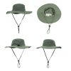 Wide Brim Uv Protection Sun Bucket Hat Embroidery