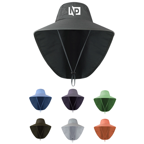 Unisex Sun Bucket Hats Sunblock Cap With Neck Flap