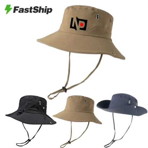 Wide Brim Sun Visor Twill Bucket Hat
