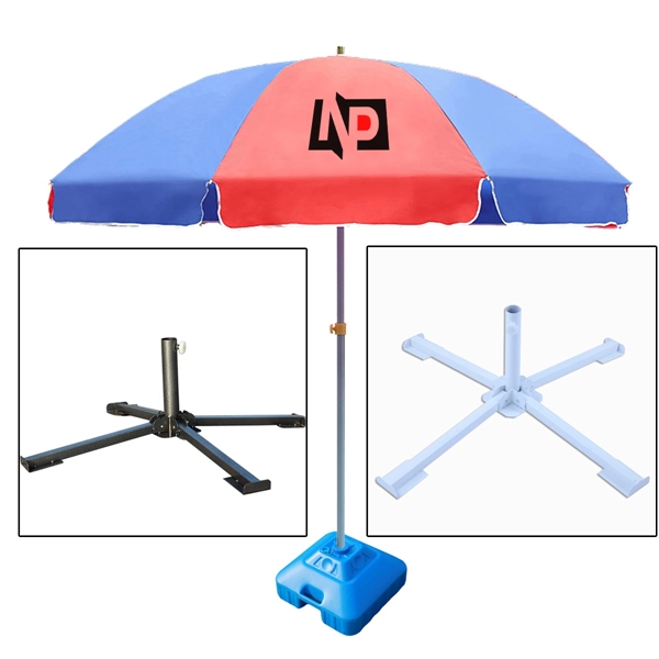 9 Feet Folding Advertising Sun Umbrella With Cross Base