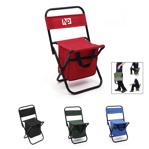 Fishing Folding Chair With Insulated Cooler