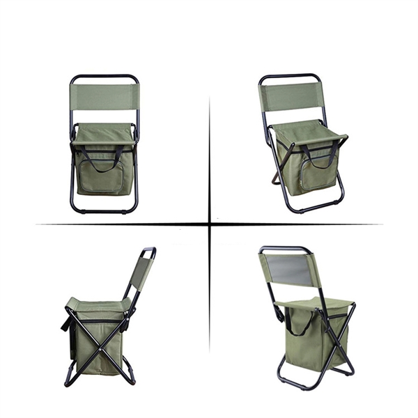 Fishing Folding Chair With Insulated Cooler