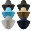 Unisex Wide Brim Sun Bucket Hat With Neck Flap