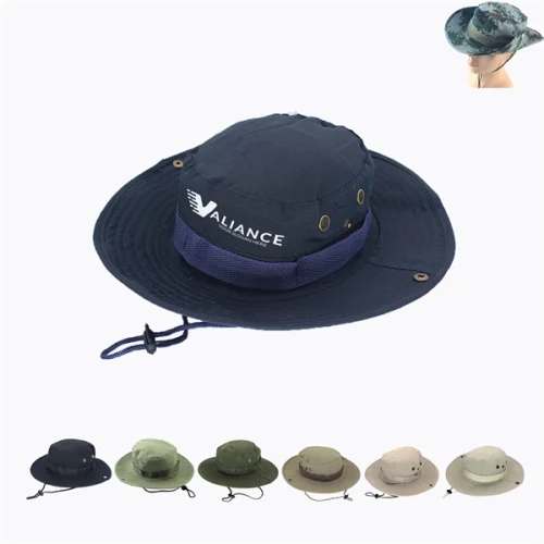 300804992 Wide Brim Cotton Adjustable Bucket Hats