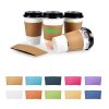 Corrugated Kraft Paper Sleeve Fits 8Oz To16Oz Cup