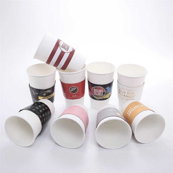 Corrugated Kraft Paper Sleeve Fits 8Oz To16Oz Cup