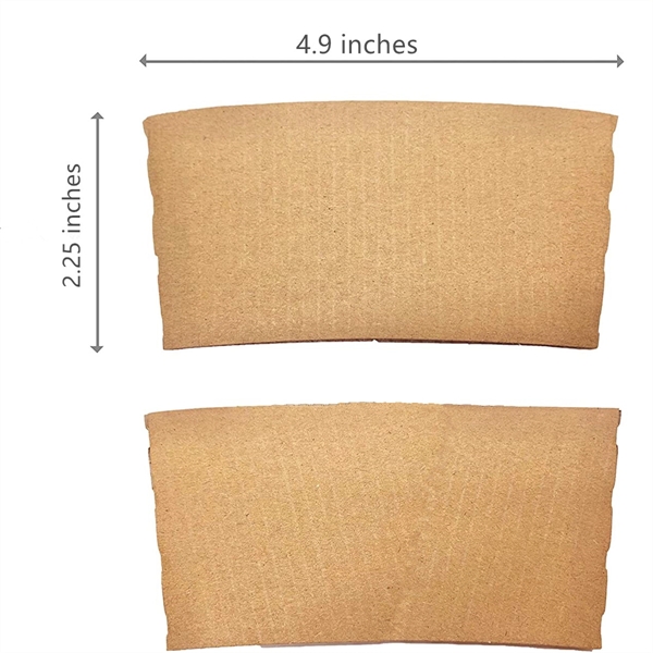 Corrugated Kraft Paper Sleeve Fits 8Oz To16Oz Cup