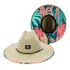 Classic Lifeguard Straw Hat W/ Embroidered Front Patch