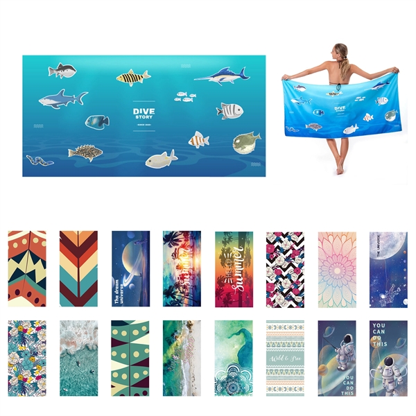 301459709.webp Microfiber Full Color Customized Beach Towel