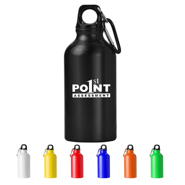 14Oz Aluminum Water Bottles With Carabiner