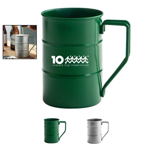 301475107 Stainless Steel Bamboo Cup Water Beer Mug Retro 12Oz