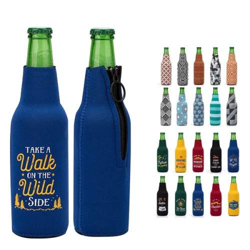 Neoprene Thermocoolers Zip-Up Beer Sleeves Fit 12 Oz/330Ml