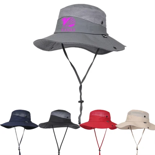 301702200 Breathable Wide Brim Uv Protection Sun Bucket Hat