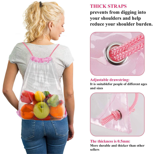 301964021 Clear Drawstring Backpack