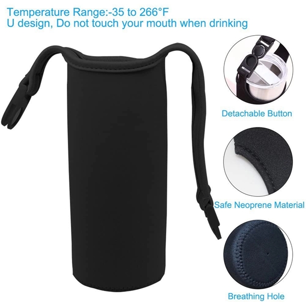 Portable Neoprene Water Bottle Sleeve Cup Cover With Strap