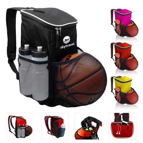 Sports Workout Gym Bag Backpack W/ Ball Equipment Pocket