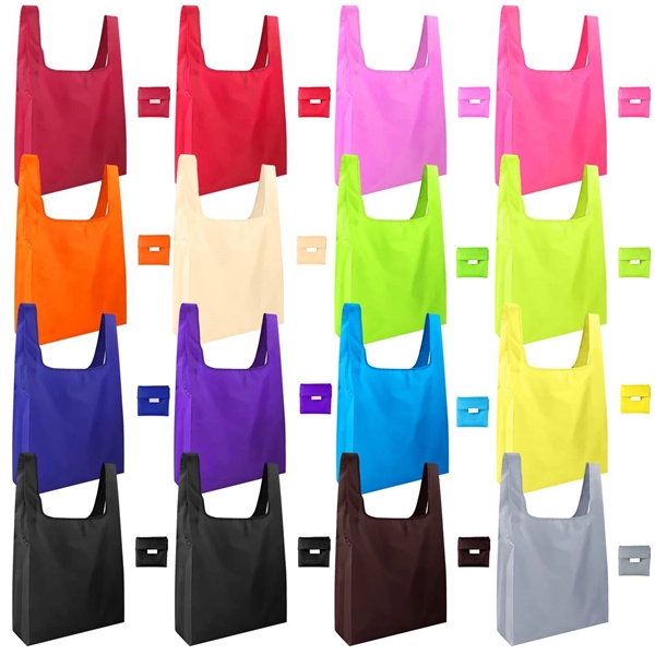 Reusable And Foldable Vest Tote Bag With Pouch