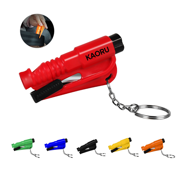 302257934 4 In 1 Keychain W/ Cars Emergency Hammer