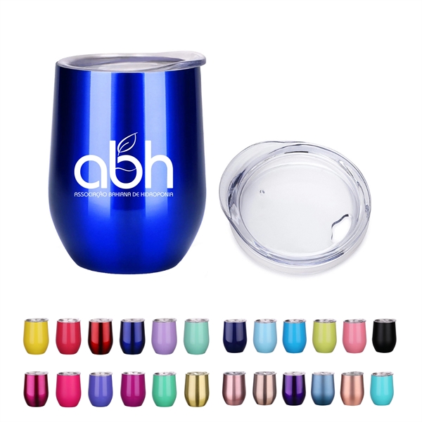 12Oz Insulated Stainless Steel Drink Tumbler With Lid