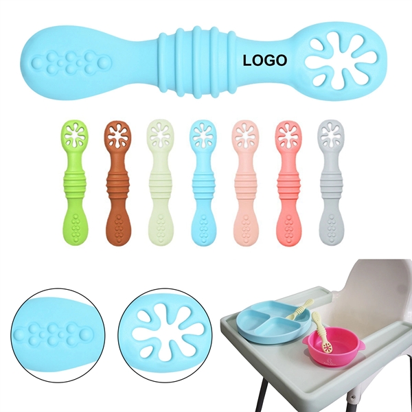 Baby Silicone Training Dip Spoon