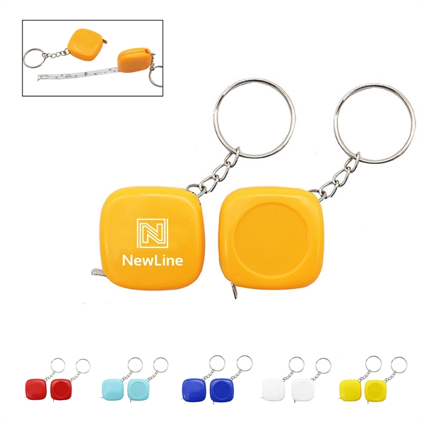 Mini Square Tape Measure Keychain