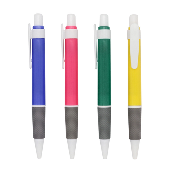 Colorful Sleek Write Ballpoint Pen W/Rubber Grip