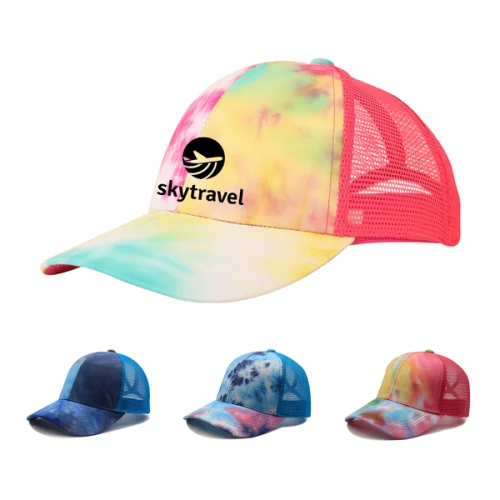 Ponytail Baseball Tie Dye Net Hat