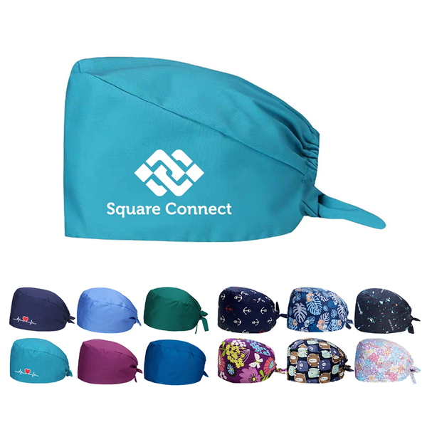 Medical Nurse Scrub Cap With Buttons