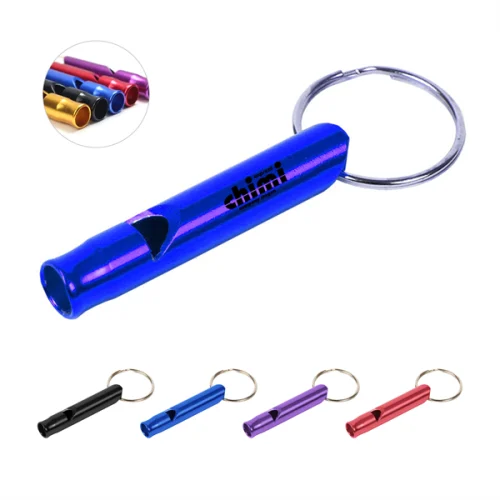 Aluminum Metal Whistle Keychain