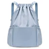 Drawstring Backpack W/ Front Zipper Pocket