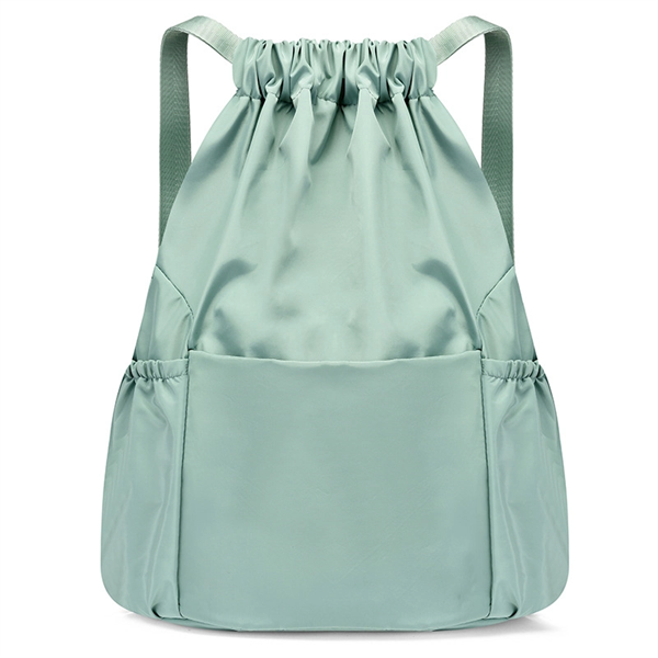 Drawstring Backpack W/ Front Zipper Pocket