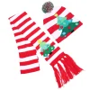 Christmas Led Light Up Scarf Hat Beanie Set