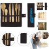 Bamboo Travel Cutlery Fork Spoon Knife Set