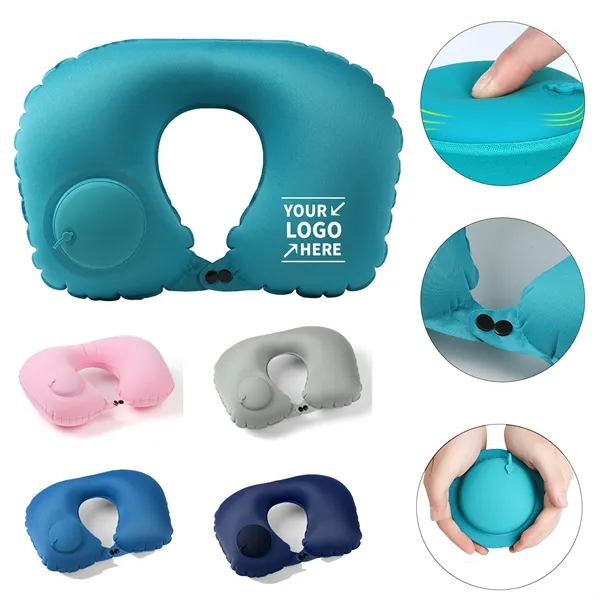 Inflatable U-Shaped Travel Pillow