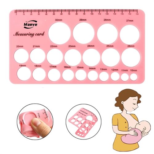 Silicone Breast Pump Nipple Measuring Card