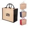 Jute Shopper Tote Bag