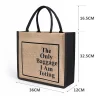 Jute Shopper Tote Bag