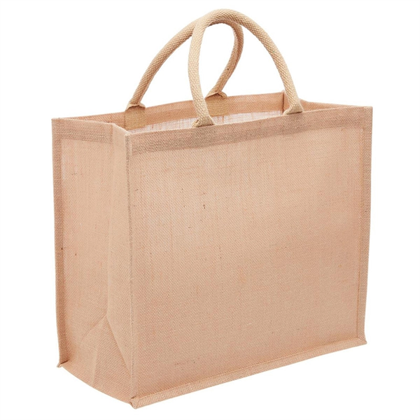 Jute Shopper Tote Bag