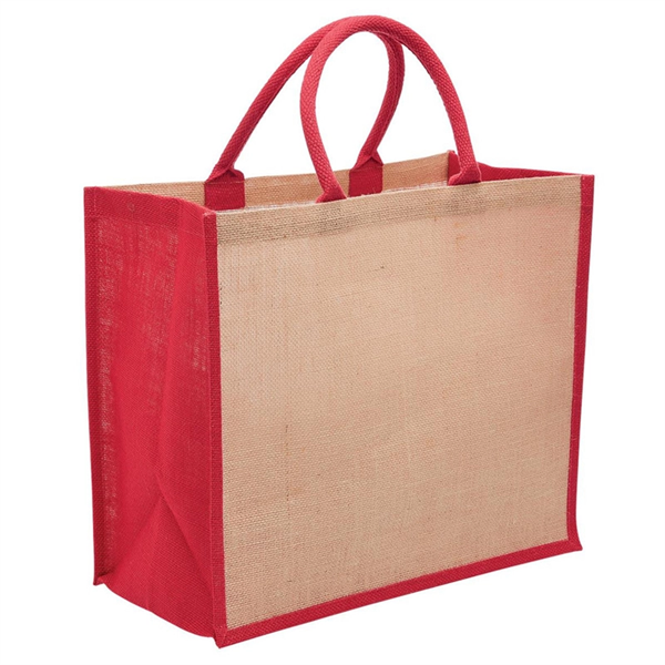 Jute Shopper Tote Bag