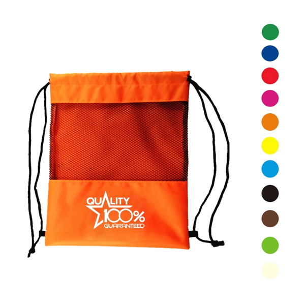 Mesh Polyester Joint Drawstring Bag