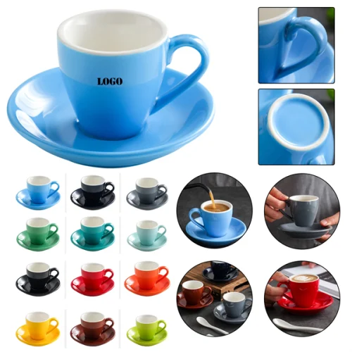 4.1 2.7 Oz Espresso Cups with Saucers