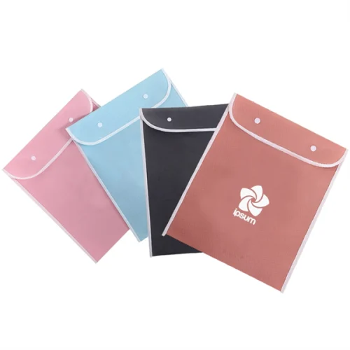 42.1 Non-Woven Document Pouch File Bag w/Press Button