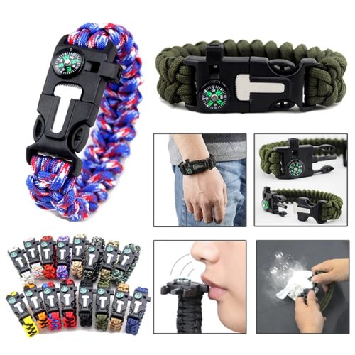 Survival Paracord Bracelet with Compass