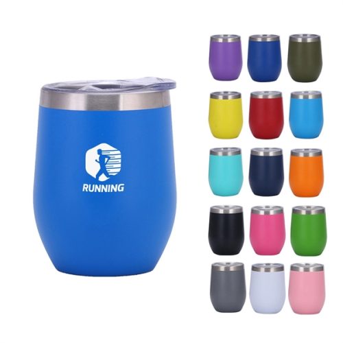 47359480 12 oz. Camping Thermos Mug Cup W/Plastic Lid